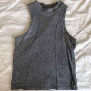 Gray crop top